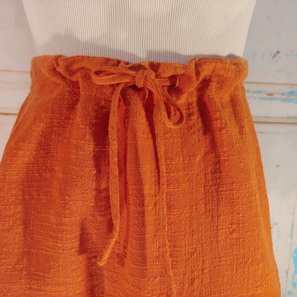 Rhythm. drawstring & elastic band skirt / size 4 / orange - Picture 8 of 11